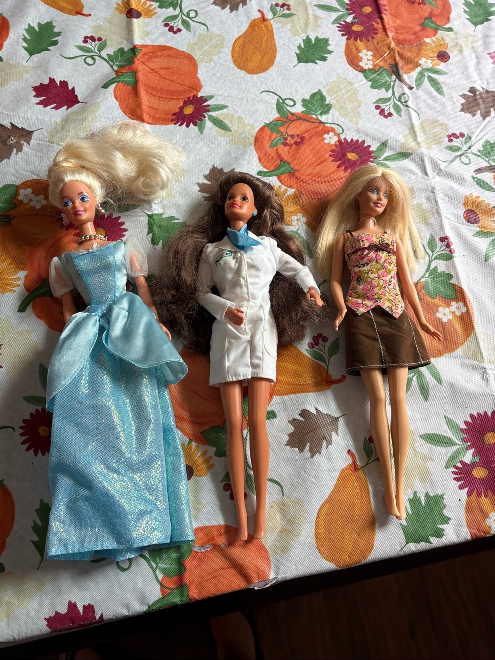 Barbie Fashion Dolls - Assorted Blue, White, Brown Outfits